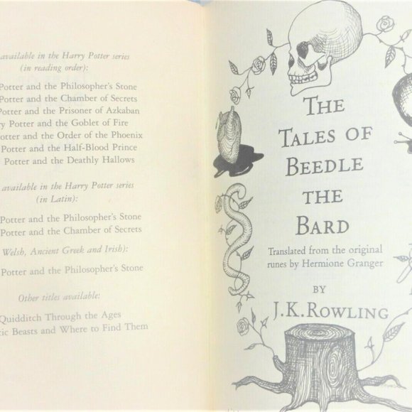 BK18 Tales of BEEDLE the Bard J.K. Rowling Children's Book Hardcover Copy - Picture 2 of 6